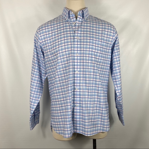 Lands' End Other - New Lands End Blue & Pink Plaid Button Down Lg